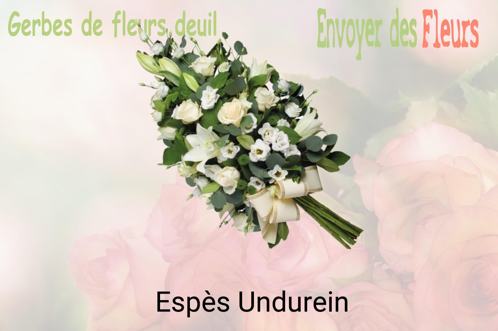 Gerbe de fleurs de deuil livrée à Espès-Undurein